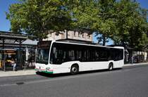Stadtbus Aschaffenburg / Verkehrsgemeinschaft am Bayerischen Untermain (VAB): Mercedes-Benz Citaro C2 der Stadtwerke Aschaffenburg Verkehrs-GmbH (STWAB), aufgenommen Anfang Juli 2018 am Hauptbahnhof in Aschaffenburg.