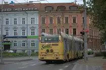 Gelenk-O-Bus in Budweis. 23.09.2018 07:39 Uhr.