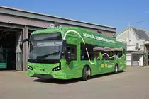 Die BVB Testen einen VDL Citea SLF-120 Elektro Bus. Dieser Bus wird ab dem 15. Oktober auf den Linien 42 und 33 getestet. Hier steht der Bus auf dem Hof der Garage Rankstrasse. Die Aufnahme stammt vom 30.09.2018.
