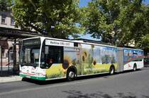 Stadtbus Aschaffenburg / Verkehrsgemeinschaft am Bayerischen Untermain (VAB): Mercedes-Benz Citaro G der Stadtwerke Aschaffenburg Verkehrs-GmbH (STWAB), aufgenommen Anfang Juli 2018 am Hauptbahnhof in Aschaffenburg.