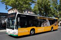 Stadtbus Aschaffenburg / Verkehrsgemeinschaft am Bayerischen Untermain (VAB): Mercedes-Benz Citaro C2 der Stadtwerke Aschaffenburg Verkehrs-GmbH (STWAB), aufgenommen Anfang Juli 2018 am Hauptbahnhof in Aschaffenburg.