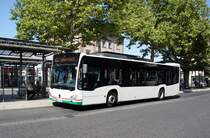 Stadtbus Aschaffenburg / Verkehrsgemeinschaft am Bayerischen Untermain (VAB): Mercedes-Benz Citaro C2 der Stadtwerke Aschaffenburg Verkehrs-GmbH (STWAB), aufgenommen Anfang Juli 2018 am Hauptbahnhof in Aschaffenburg.
