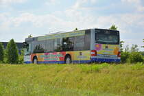 Am 04.06.2016 fährt P-AV 586 für die ILA 2016 auf der Shuttle Linie  L . Aufgenommen wurde ein MAN Lion's City der BVSG (Betriebshof Stahnsdorf).
