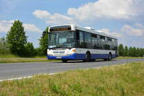 Am 04.06.2016 fährt PM-WP 802 für die ILA 2016 auf der Shuttle Linie  L . Aufgenommen wurde ein Scania OmniLink.