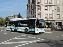 Sarreguemines - 09.10.18 : Urbanway 12 CNG vor dem Bahnhof.