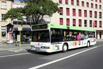 Stadtbus Bayreuth / Bus Bayreuth / Verkehrsverbund Großraum Nürnberg (VGN): Neoplan N 4016 NF der Stadtwerke Bayreuth Holding GmbH, aufgenommen im Juli 2018 im Stadtgebiet von Bayreuth.