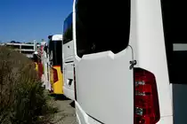 Diverse Hecks von neuen MB C2 Bussen am 13.10.18 in Kloten abgestellt.