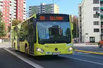 Mercedes-Benz O 530 III (Citaro 2. Generation) von Ledermair SZ-663ZX ist als Linie 501 wegen der Sperre des Rennweges anläßlich Rad-WM über die Reichenauer Straße umgeleitet. Aufgenommen 26.9.2018.