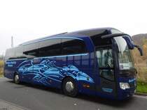 Mercedes Travego von Becker-Strelitz Reisen aus Deutschland in Sassnitz am 16.11.2014