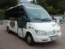 Mercedes Sprinter von Lassak Reisen aus Deutschland im Stadthafen Sassnitz am 12.10.2014