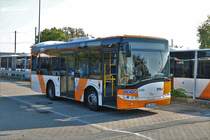 RNV Solaris Urbino 8,6 6289 am 20.10.18 beim Tag der offenen Tür in Mannheim