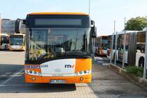 RNV Solaris Urbino 8,6 6289 am 20.10.18 beim Tag der offenen Tür in Mannheim