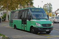 Mercedes Sprinter 862, auf der Linie 35, wartet an der Endhaltestelle an der Habermatten. Die Aufnahme stammt vom 23.10.2018.