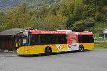 Solaris Bus der Post, auf der Linie 102, wartet an der Endstation in Ringgenberg. Die Aufnahme stammt vom 11.10.2018.