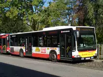HHA 8180 (HH-JA 4180) am 5.10.2018, Endstation U-Bahn Billstedt, Linie 116, EZ 02.2011 als Jasper 8180, 01.2018 an HHA 8180, EvoBus, MB O 530 „Facelift / 