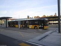 Postauto/PU Stutz Nr. 343 (MAN A23 Lion's City G) am 20.9.2018 beim Bhf. Affoltern am Albis