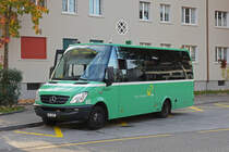 Mercedes City Star 862, auf der Linie 35, wartet an der Endhaltestelle an der Habermatten. Die Aufnahme stammt vom 23.10.2018.