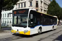 Bus Zwickau: Mercedes-Benz Citaro C2 der RVW (Regionalverkehr Westsachsen GmbH), Wagen 8382, aufgenommen im Juli 2018 in der Bahnhofstraße in Zwickau.