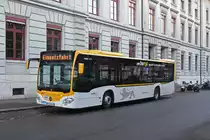 Mercedes Citaro von SWEG wartet vor dem Hauptsitz der BVB am Claragraben auf den nächsten Einsatz. Die Aufnahme stammt vom 30.10.2018.