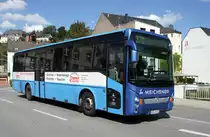 Bus Aue / Bus Erzgebirge: Renault Ares vom Omnibusbetrieb E. Meichsner GmbH, aufgenommen im Juli 2018 im Stadtgebiet von Aue (Sachsen).