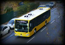 Neuer Mercedes -Benz Citaro C2 (EN 18) der BVG. B -V 1000 mit dem Zielschild ''Messfahrt bitte nicht einsteigen''. Zur großen Überraschung des Fotografen, am 7.11.2018 in Berlin. 