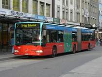 VB Biel - Mercedes Citaro Gelenkbus Nr.146  BE 572146 mit Teilwerbung f�r den Stadt Berner Hausberg unterwegs auf der Linie 7 in Biel am 08.11.2008
