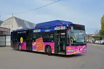 Mercedes Citaro 804 fährt während der Basler Herbstmesse 2018 als Messe Bus vom Messeplatz zum Messeareal auf dem Kasernenplatz. Hier steht der Bus auf dem Hof der Garage Rankstrasse. Die Aufnahme stammt vom 09.11.2018. 