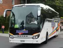Setra 516 HD von Eurobus aus der Schweiz in Stralsund am 21.07.2017
