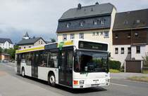 Stadtverkehr Schwarzenberg / Stadtbus Schwarzenberg / Bus Erzgebirge: MAN NL (AU-JH 48) der RVE (Regionalverkehr Erzgebirge GmbH), aufgenommen im Juli 2018 im Stadtgebiet von Schwarzenberg / Erzgebirge.