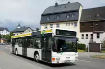 Stadtverkehr Schwarzenberg / Stadtbus Schwarzenberg / Bus Erzgebirge: MAN NL (AU-JH 48) der RVE (Regionalverkehr Erzgebirge GmbH), aufgenommen im Juli 2018 im Stadtgebiet von Schwarzenberg / Erzgebirge.