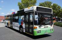 Stadtbus Aschaffenburg / Verkehrsgemeinschaft am Bayerischen Untermain (VAB): Mercedes-Benz O 405 N der Stadtwerke Aschaffenburg Verkehrs-GmbH (STWAB), aufgenommen Ende Juli 2018 am Hauptbahnhof in Aschaffenburg.
