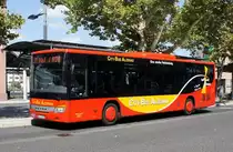 Bus Aschaffenburg / Verkehrsgemeinschaft am Bayerischen Untermain (VAB): Setra S 415 LE business von Emmel Reisen, aufgenommen Ende Juli 2018 am Hauptbahnhof in Aschaffenburg.
