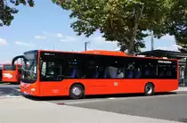 Bus Aschaffenburg / Verkehrsgemeinschaft am Bayerischen Untermain (VAB) / Kreisverkehrsgesellschaft Offenbach mbH (kvgOF): MAN Lion's City Ü der Verkehrsgesellschaft mbH Untermain (VU) / Untermainbus, aufgenommen Ende Juli 2018 am Hauptbahnhof in Aschaffenburg.