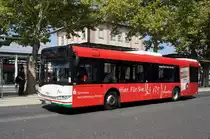 Stadtbus Aschaffenburg / Verkehrsgemeinschaft am Bayerischen Untermain (VAB): Solaris Urbino 12 der Stadtwerke Aschaffenburg Verkehrs-GmbH (STWAB), aufgenommen Ende Juli 2018 am Hauptbahnhof in Aschaffenburg.