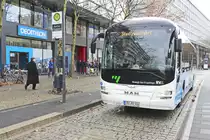 Ein MAN der RVE in Chemnitz am 01. Dezember 2018 nahe dem Roten Turm.