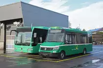 Fabrikneuer K Bus 8603 steht zusammen mit dem Mercedes Citaro 709 auf dem Hof der Garage Rankstrasse. Die Aufnahme stammt vom 10.12.2018.