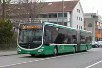 Mercedes Citaro 7003, auf der Linie 345, fährt zur Haltestelle Gotenstrasse. Die Aufnahme stammt vom 10.12.2018.