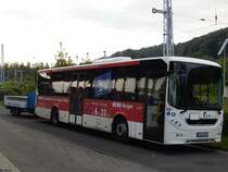 Volvo 8900 mit Fahrradanhänger der VVR in Sassnitz am 24.08.2017