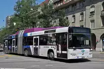 Volvo Bus  Moonliner  831, auf der Linie 17, fährt durch die Effingerstrasse Richtung Bahnhof Bern. Die Aufnahme stammt vom 09.07.2018.