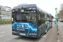 VGF/ICB Solaris Urbino 12 Electric Wagen 233 am 27.12.18 auf der Linie 75