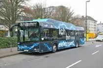 VGF/ICB Solaris Urbino 12 Electric Wagen 233 am 27.12.18 auf der Linie 75
