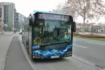 VGF/ICB Solaris Urbino 12 Electric Wagen 233 am 27.12.18 auf der Linie 75