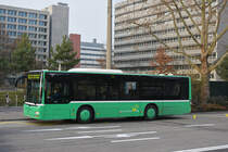 MAN Lions City der Margarethen Bus AG, auf der neuen Linie 46, wartet an der Endstation beim badischen Bahnhof. Die Aufnahme stammt vom 28.12.2018.