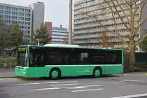 MAN Lions City der Margarethen Bus AG, auf der neuen Linie 46, wartet an der Endstation beim badischen Bahnhof. Die Aufnahme stammt vom 28.12.2018.