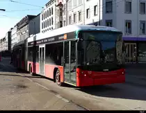 VB Biel - Hess Trolleybus  Nr.52 Unterwegs auf der Linie 4 in der Stadt Biel am 18.01.2019