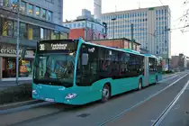 Nagelneuer VGF/ICB Mercedes Benz Citaro 2 G Wagen 436 am 19.01.19 in Frankfurt am Main Konstablerwache 
