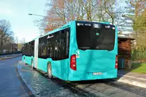 Nagelneuer VGF/ICB Mercedes Benz Citaro 2 G Wagen 436 am 19.01.19 in Frankfurt am Main Hainer Weg