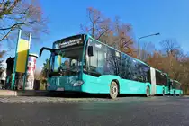 Nagelneuer VGF/ICB Mercedes Benz Citaro 2 G Wagen 436 am 19.01.19 in Frankfurt am Main Hainer Weg