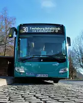 Nagelneuer VGF/ICB Mercedes Benz Citaro 2 G Wagen 436 am 19.01.19 in Frankfurt am Main Hainer Weg