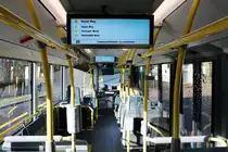 Inneneinrichtung von VGF/ICB Mercedes Benz Citaro 2 G Wagen 436 am 19.01.19 in Frankfurt am Main 